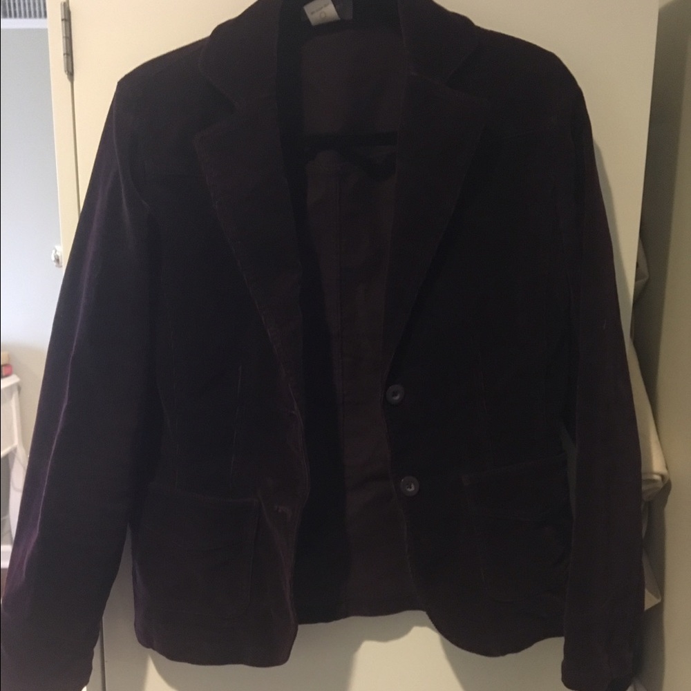 Kenar Maroon/Dark Purple Corduroy Blazer Size: 8